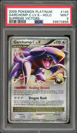 Pokemon Garchomp C Lv.X Platinum Supreme Victors Holo Rare #145/147 PSA 9 - Image 1