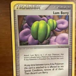 Pokemon Card Trainer Lum Berry 84/109 EX Ruby & Sapphire Uncommon Vintage MINT - Image 4