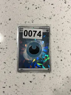 Pokemon TCG Basic Darkness Energy SVE 015 Cracked Ice Holo NM - Image 3