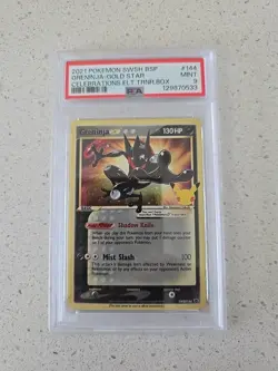2021 POKEMON SWSH BLACK STAR PROMO #144 GRENINJA-GOLD STAR PSA 9 - Image 1