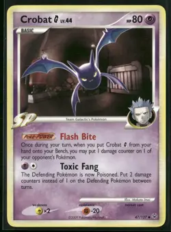 Crobat G 47/127 Uncommon Platinum Pokemon Lightly Played - Image 1