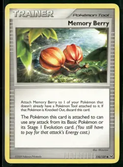 Memory Berry 110/127 Uncommon Platinum Pokemon Moderately Played - Image 1