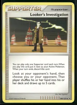 Looker's Investigation 109/127 Uncommon Platinum Pokemon Moderately Played - Image 1