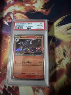 Pokemon TCG Ceruledge [Staff] Prerelease Mega Evolution 014 Holo PSA 10 EN - Image 1