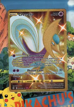 Pokemon TCG Cresselia 228/203 Gold Secret Rare Full Art Evolving Skies NM/M - Image 1