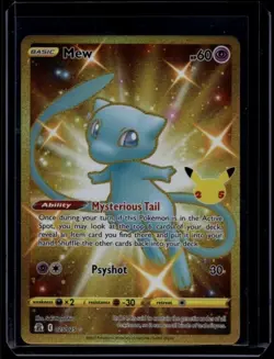 Pokemon TCG Mew 025/025 Celebrations Secret Rare NM B - Image 1