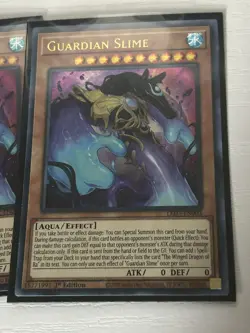 Yugioh 3x Guardian Slime LED7 Ultra Rare 1st Ed - Image 2