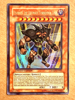 yugioh Exodius the Ultimate Forbidden Lord JUMP-EN025 NM Ultra Rare Limited Ed - Image 1