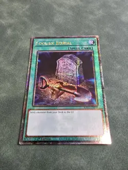 Foolish Burial 1st Edition Quarter Century Secret Rare RA02-EN049 Yu-Gi-Oh! - Image 2