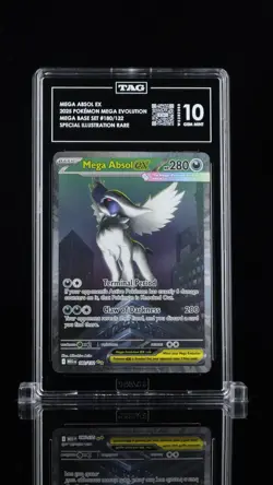 Mega Absol EX 180/132 Me01 Mega Evolution Special Illustration Rare Holo TAG 10 - Image 1