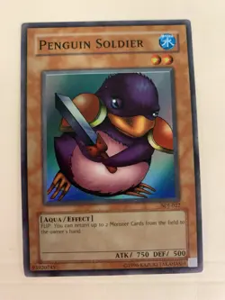 Yugioh Penguin Soldier SDJ-022 Super Rare LP - Image 1