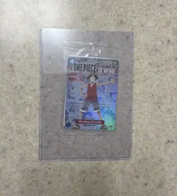 Bandai Namco One Piece CCG Monkey D. Luffy US Voyage Promo Holo Card #004 - Image 1