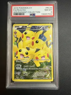 2016 Pikachu XY #RC29 Full Art Gen. Radiant Collection PSA 8 NM-MT - Image 1