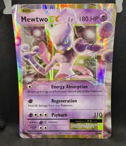 MEWTWO EX 52/108 Near Mint Pokemon XY EVOLUTIONS TCG Game Pokemon JUMBO CARD - Image 1