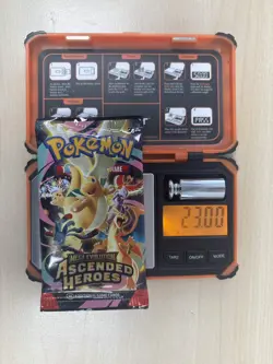 Pokemon Ascended Heroes HEAVY Booster Pack 23.00g Possible GOD PACKU ERROR PACKU - Image 1