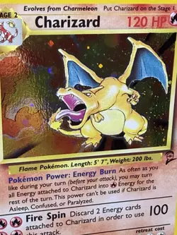 Pokemon Card TCG Charizard 004/130 Base Set 2 Holo HP Vintage - Image 2