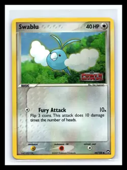 💥 Pokemon 2007 Card - Swablu Power Keepers 66/108 Reverse Holo STAMPED - Image 1