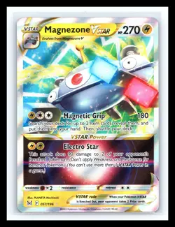💥 Pokemon TCG Magnezone VSTAR Sword & Shield Lost Origin 057/196 Rare Holo - Image 1