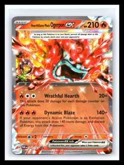 💥 Pokemon Hearthflame Mask Ogerpon EX 040/167 Twilight Masquerade Holo Rare - Image 1