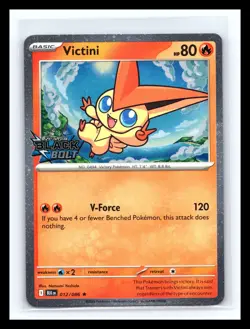 💥 Pokemon TCG Victini (Black Bolt Stamped) 012/086 Rare Stamp Holo - Image 1