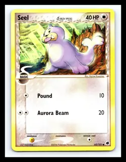 💥 SEEL Pokemon TCG 2006 (Dragon Frontiers ) Non Holo Vintage Card # 62/101 - Image 1