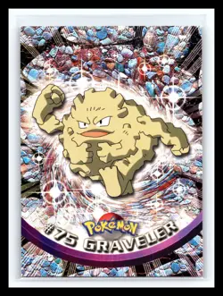 💥 GRAVELER 1999 Topps Pokemon TV Non Holo Animation 2nd Series Black Logo # 75 - Image 1