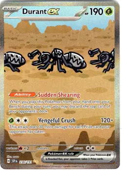 Durant ex 236/191 Pokemon Surging Sparks SIR NM Full Art - Image 1