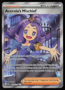 Acerola's Mischief 165/132 Ultra Rare Mega Evolution Pokemon Near Mint - Image 1