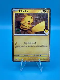 Pokemon TCG 2026 Pikachu 051/162 30th Pokemon Day Stamped Promo NM - Image 1