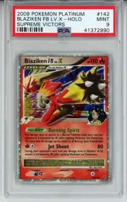 2009 POKEMON SUPREME VICTORS BLAZIKEN FB LV X #142 ULTRA PSA 9 MINT #41372990 - Image 1