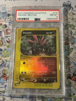 2003 Pokemon Aquapolis Sneasel Reverse Holo #110 PSA 8 NM-MT🔥 Cert# 138820308 - Image 1