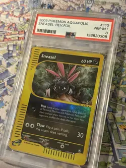 2003 Pokemon Aquapolis Sneasel Reverse Holo #110 PSA 8 NM-MT🔥 Cert# 138820308 - Image 4