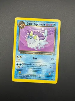 Pokemon Dark Vaporeon Unlimited Uncommon Team Rocket 45/82 NM - Image 1