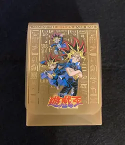 BANDAI Yu-Gi-Oh Deck Case Card Box Memorial Edition Gold 1998 Vintage Toei japan - Image 2