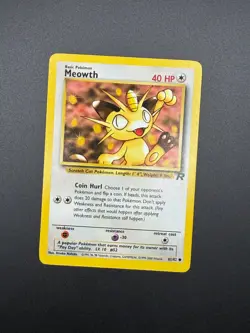 Pokemon Meowth Unlimited Common Team Rocket 62/82 NM - Image 1