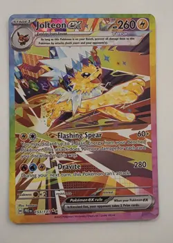 Pokemon Jolteon ex 153/131 Prismatic Evolutions Holo Full Art Special Illustrat… - Image 1