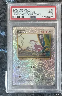 PSA 9 2002 Pokemon Legendary Collection Rattata 89/110 Reverse Holo - Image 1