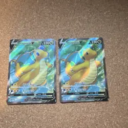 Pokemon Dragonite V Sword & Shield Holo Card Lot 2x English Nintendo TCG - Image 4