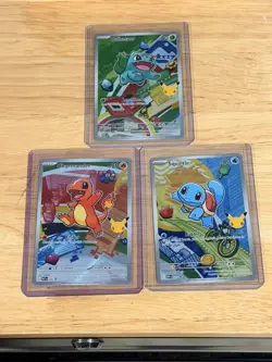 Pokemon First Partner Illustration Collection Series 1 Kanto Gen 1 Starters Set - Image 1