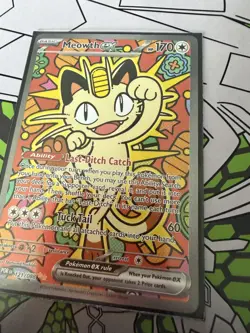 Pokemon TCG Perfect Order Meowth Ex 121 /088 SIR Special Illustration Rare Holo - Image 2