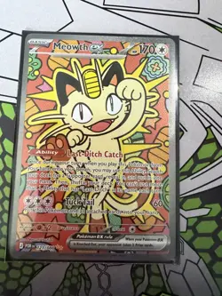 Pokemon TCG Perfect Order Meowth Ex 121 /088 SIR Special Illustration Rare Holo - Image 4