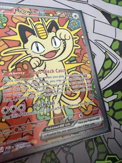 Pokemon TCG Perfect Order Meowth Ex 121 /088 SIR Special Illustration Rare Holo - Image 5