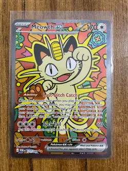 Meowth ex 121/088 ENGLISH Special Illustration Rare - Perfect Order SIR Pokemon - Image 1