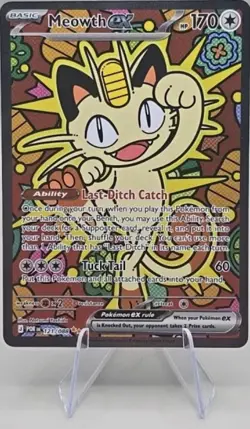 SIR Meowth ex 121/088 ENGLISH Special Illustration Rare - Perfect Order Pokemon - Image 3