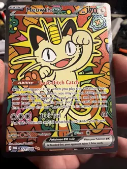 Meowth ex 121/088 ENGLISH Special Illustration Rare - Perfect Order SIR Pokemon - Image 1