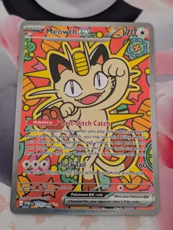 Pokemon TCG : Perfect Order - Meowth Ex 121/088 Special Illustration Rare SIR - Image 1