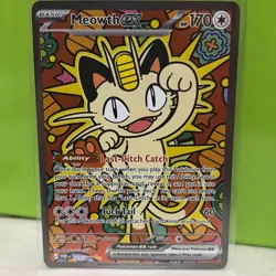 Pokemon TCG : Perfect Order - Meowth Ex 121/088 Special Illustration Rare SIR - Image 1