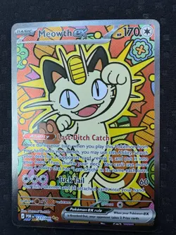 Pokemon TCG : Perfect Order - Meowth Ex 121/088 Special Illustration Rare SIR - Image 1