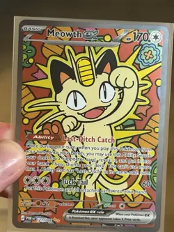 Pokemon TCG Meowth ex 121/088 Special Illustration Rare Perfect Order SIR - Image 1