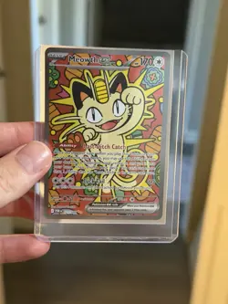 Pokemon TCG Meowth ex 121/088 Special Illustration Rare Perfect Order SIR - Image 3